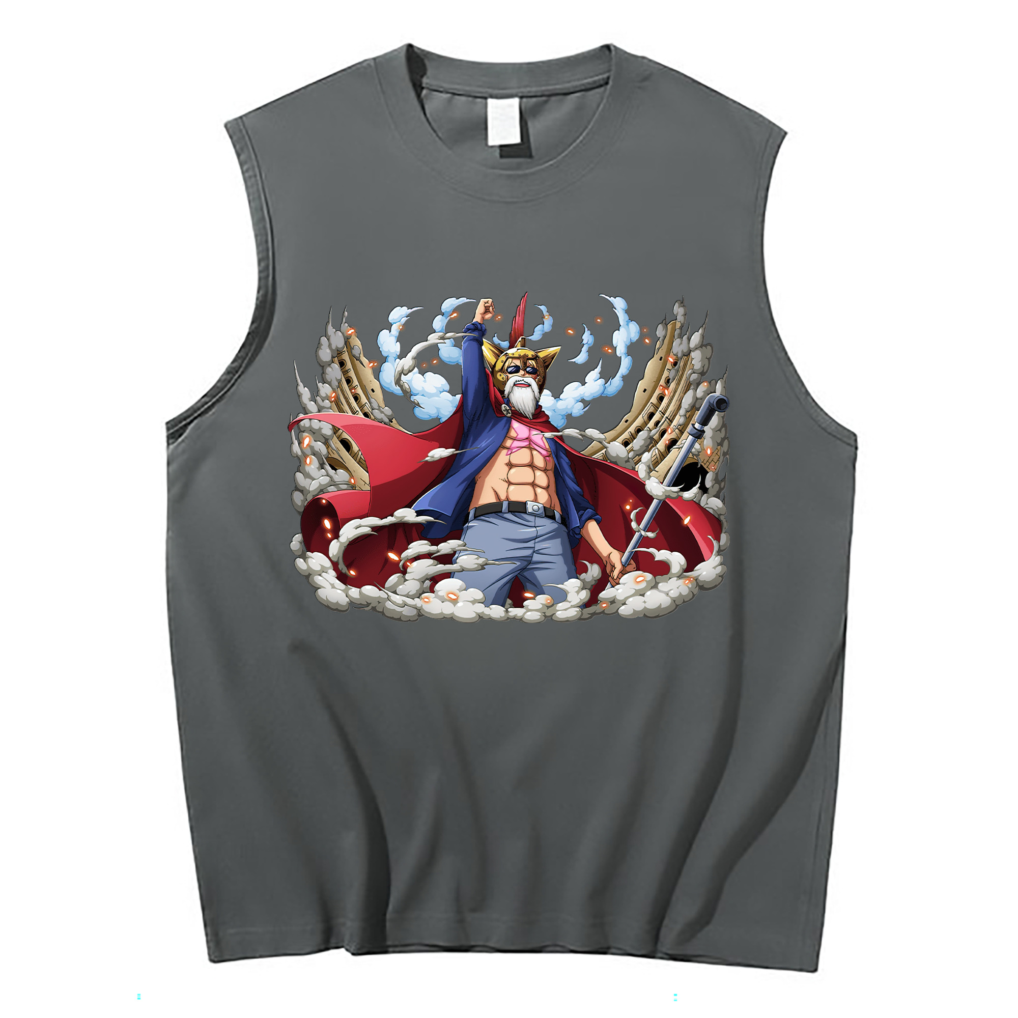 ワンピース モンキー・D・ルフィ ONE PIECE Monkey D. Luffy コットン100％タンクトップ（フロントプリント）